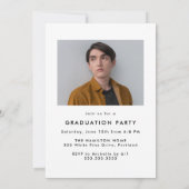 脚本モダン卒業生2写真卒業パーティー 招待状 (裏面)