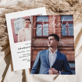 脚本モダン卒業生2写真卒業パーティー 招待状