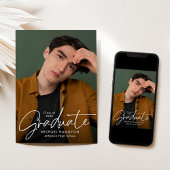 脚本モダン卒業生2写真卒業パーティー 招待状