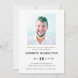 脚本モダン卒業生2枚の写真卒業クール 招待状