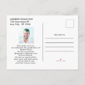 脚本モダン卒業生2枚の写真卒業クール 案内ポストカード (裏面)