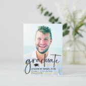 脚本モダン卒業生2枚の写真卒業クール 案内ポストカード (スタンド正面)