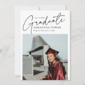 脚本モダン卒業生2枚の写真卒業 招待状 (正面)