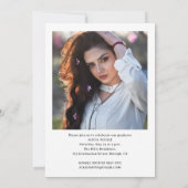 脚本モダン卒業生2枚の写真卒業 招待状 (裏面)