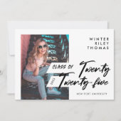脚本モダン卒業生24枚の写真 招待状 (正面)
