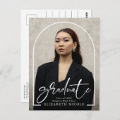 脚本モダン大学院写真アーチ卒業パーティー ポストカード (正面/裏面)