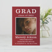 脚本モダン大学院写真卒業招待状 招待状 (スタンド正面)