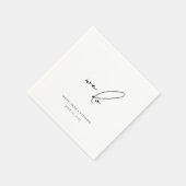 脚本モダン婚約結婚式 スタンダードカクテルナプキン (角)