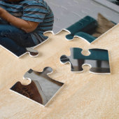 脚本モダン文字ペット写真新年 ジグソーパズル (側面)