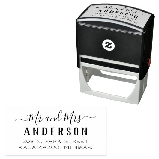 脚本モダン新婚差出人住所 セルフインキングスタンプ (インサイチュ)