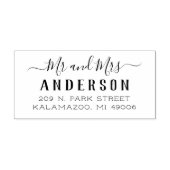 脚本モダン新婚差出人住所 セルフインキングスタンプ (デザイン)