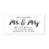 脚本モダン未来の差出人住所 ラバースタンプ (インプリント)