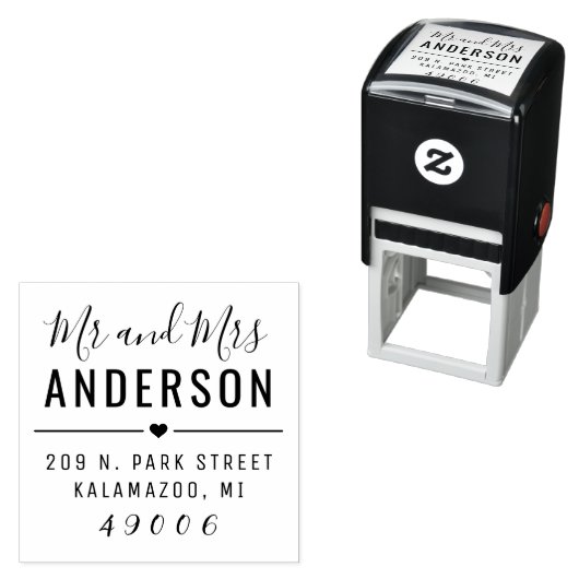 脚本モダン氏の結婚差出人住所 セルフインキングスタンプ (インサイチュ)