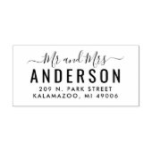 脚本モダン氏の結婚差出人住所 セルフインキングスタンプ (デザイン)