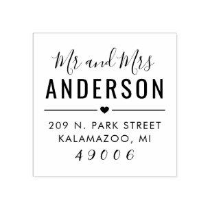 脚本モダン氏の結婚差出人住所 ラバースタンプ