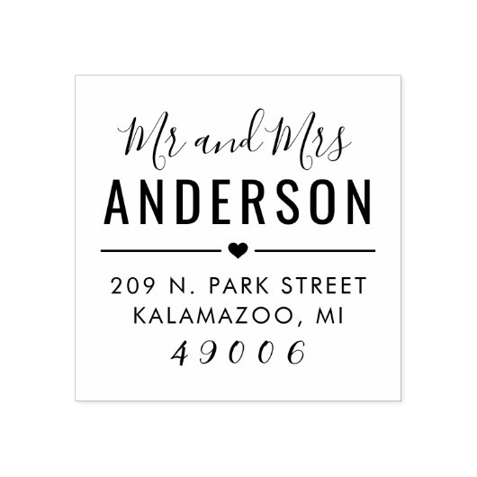 脚本モダン氏の結婚差出人住所 ラバースタンプ (インプリント)