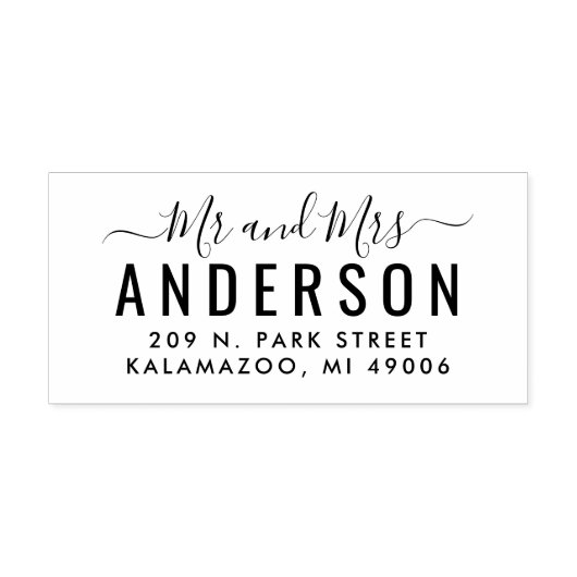 脚本モダン氏の結婚差出人住所 ラバースタンプ (インプリント)