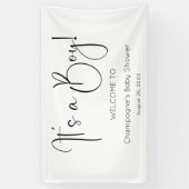 脚本モダン男の子のシャワー 横断幕 (縦)