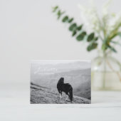 脚本モダン白黒馬ウマ科の撮影 名刺 (スタンド正面)