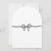 脚本モダン結び結びブライダルシャワー 招待状 (裏面)