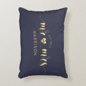 脚本モダン金ゴールド新婚の夫妻ギフト アクセントクッション (正面(垂直))