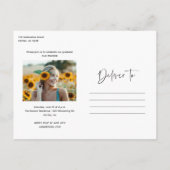 脚本モダン2写真卒業パーティー インビテーションポストカード (裏面)