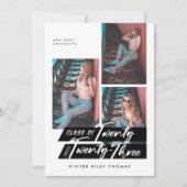 脚本モダン3写真卒業22歳 招待状 (正面)