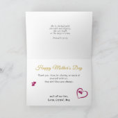 脚本モダン4枚の青い写真母の日 カード (内部)