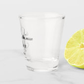 脚本モノグラムのは月と背中に愛する ショットグラス (右)