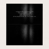 脚本モノグラム黒グレーモダンかわいい 名刺 (内部フラット)