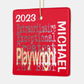 脚本家の並外れたカスタム セラミックオーナメント (左)