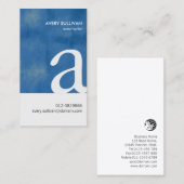 脚本家の文学芸術モノグラムはっきりした 名刺 (正面/裏面)