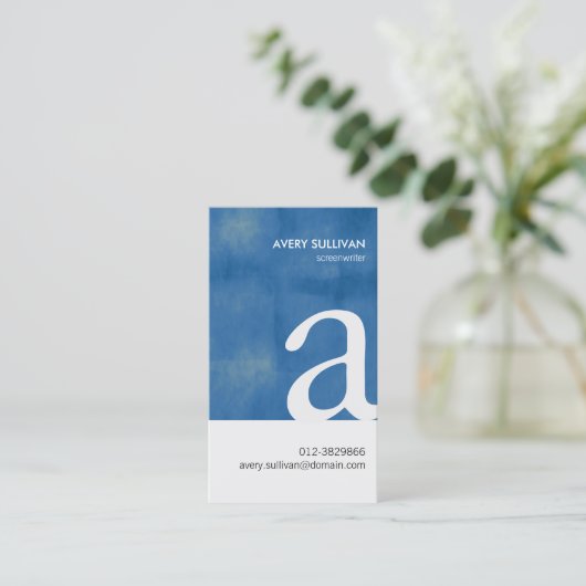 脚本家の文学芸術モノグラムはっきりした 名刺 (スタンド正面)