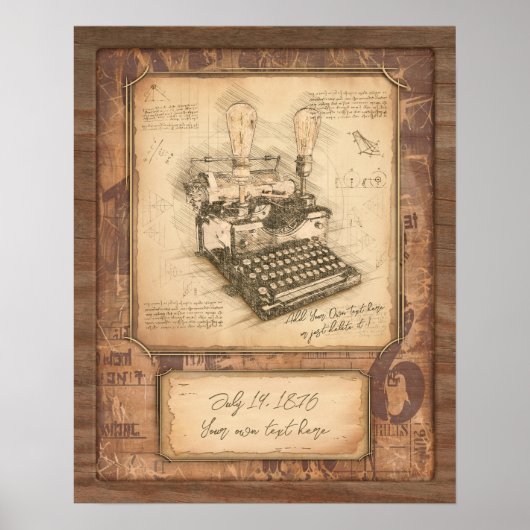 脚本家/脚本家ヴィンテージアートギフト ポスター (正面)