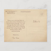 脚本家/脚本家ヴィンテージアートギフト ポストカード (裏面)