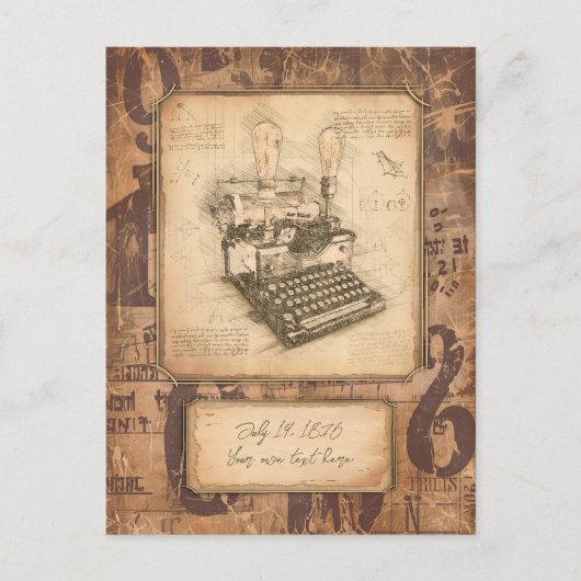 脚本家/脚本家ヴィンテージアートギフト ポストカード (正面)