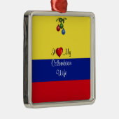 脚本文字「コロンビアの妻が大好き メタルオーナメント (右)