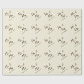 脚本素朴の新婚ミセス・たった今結婚しましたカスタム ラッピングペーパー (フラット)