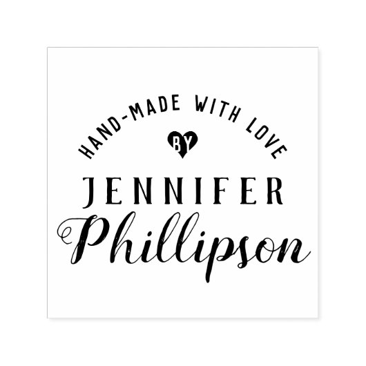 脚本素朴「愛で手作り」サイン セルフインキングスタンプ (デザイン)