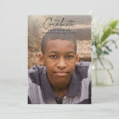 脚本・卒業生ミニマル写真卒業パーティー 招待状 (スタンド正面)