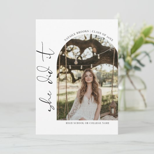 脚本:彼女がミニマルな卒業女写真をやった 招待状 (スタンド正面)