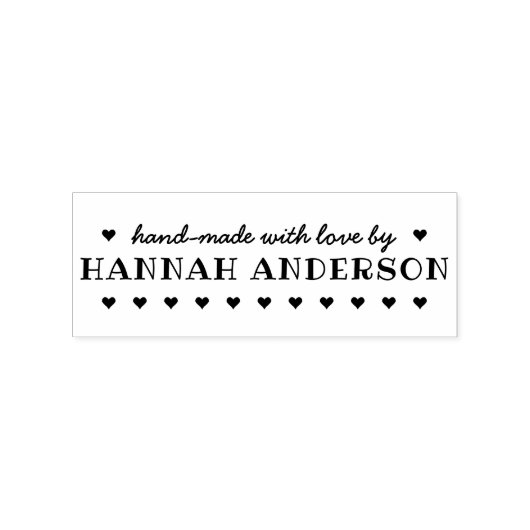 脚本「愛で手作り」&名前をカスタムする ラバースタンプ (インプリント)