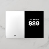 脚物語$20 Amputee義足の障害 箔グリーティングカード (外側レイダウン)