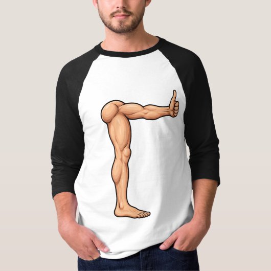 脚肩讃えラグランTシャツ Tシャツ (正面)