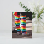 脚誇りを持った ポストカード (スタンド正面)