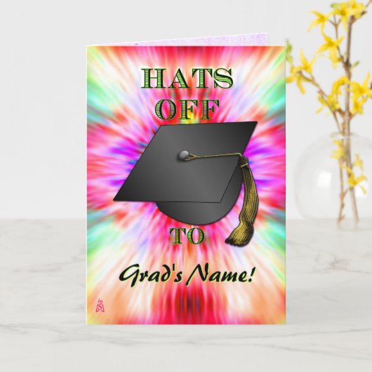 脱げよ！（卒業証） カード (黄色い花)