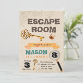 脱出ゲームの誕生日パーティー招待状 招待状 (スタンド正面)