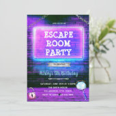 脱出ゲームの誕生日パーティー招待状 招待状 (スタンド正面)