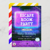 脱出ゲームの誕生日パーティー招待状 招待状 (正面/裏面)