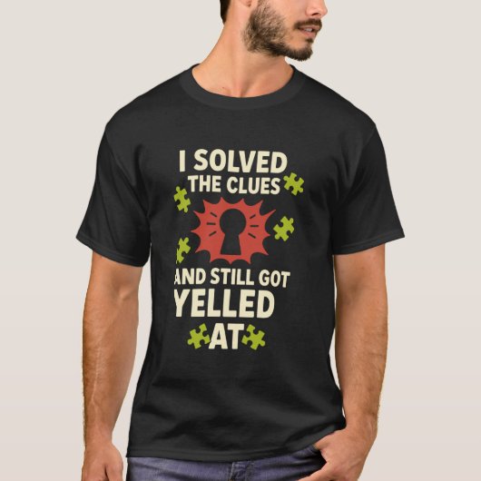 脱出ゲーム パズル部隊 キャプテン クルー 愛好者 T Tシャツ (正面)